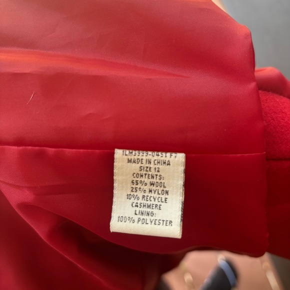 Vintage Harve Benard Red Wool Cashmere Blend Blazer, 80s Single Breasted Jacket - Picture 6 of 11